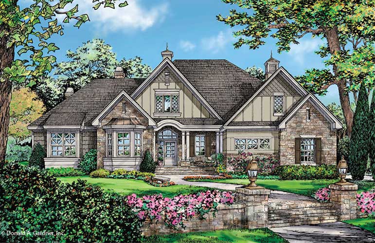 Front rendering of The Spotswood house plan 1310.