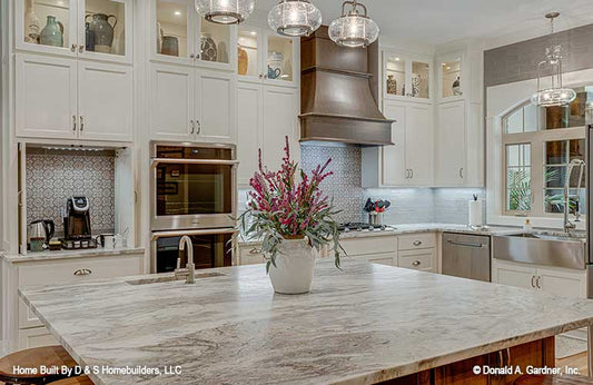 Range hood in the kitchen of The Celeste house plan 1323.