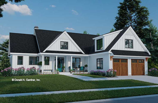 Front rendering of The Wilfred house plan 1565.