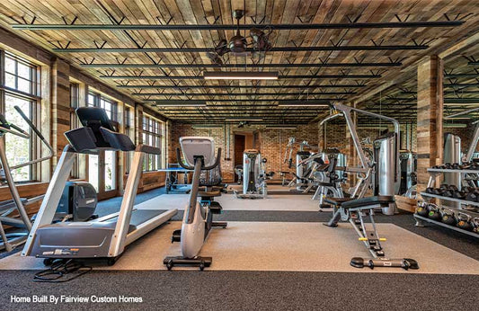 Home gym of The Crowne Canyon house plan 732-D. 