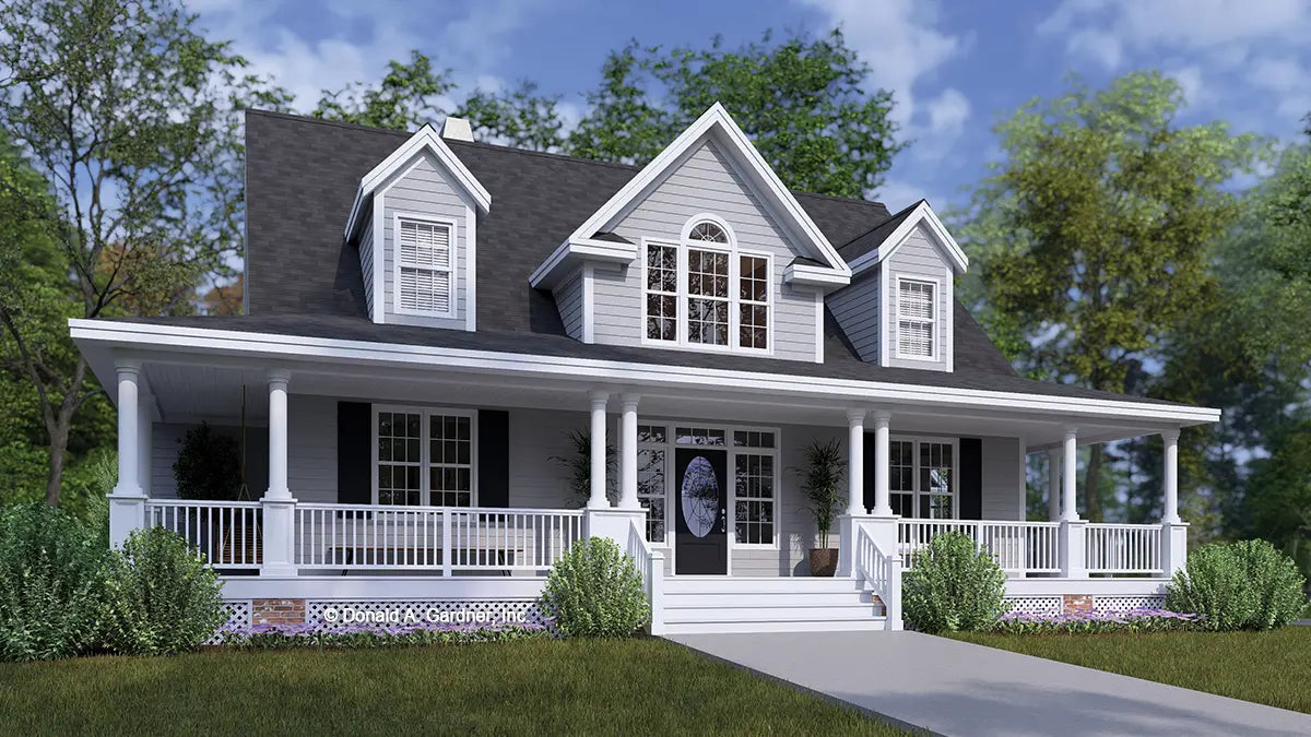 Front rendering of The Azalea Crossing house plan 849.
