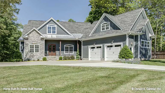 Front exterior of The Butler Ridge house plan 1320.