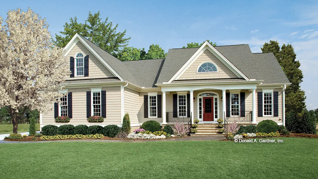 Front exterior of The Cartwright house plan 801.