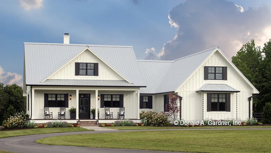 Front exterior of The Coleraine house plan 1335.