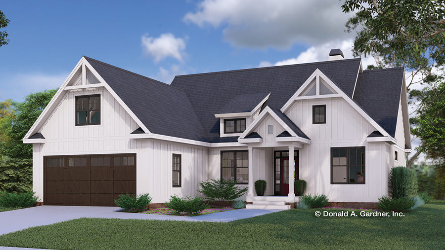 Front rendering of The Rilynn house plan 1589.