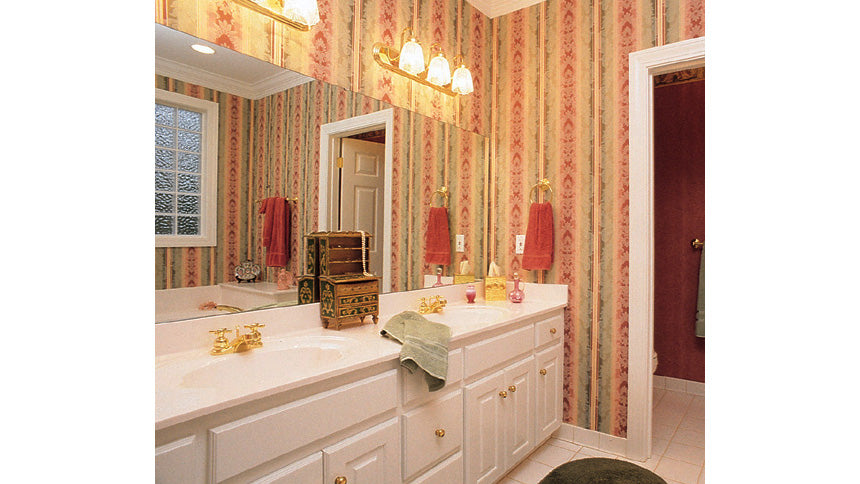 This is a photo of the master bathroom for traditional house plan 297 The Irwin as built by a customer