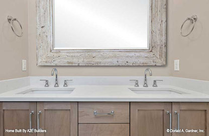 Double vanity in master bathroom. Agatha plan 1500