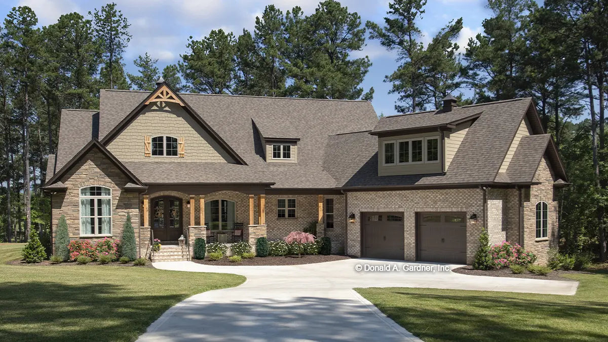 This is a photograph of the front of Craftsman house plan 1373 The Ambroise as built by a customer