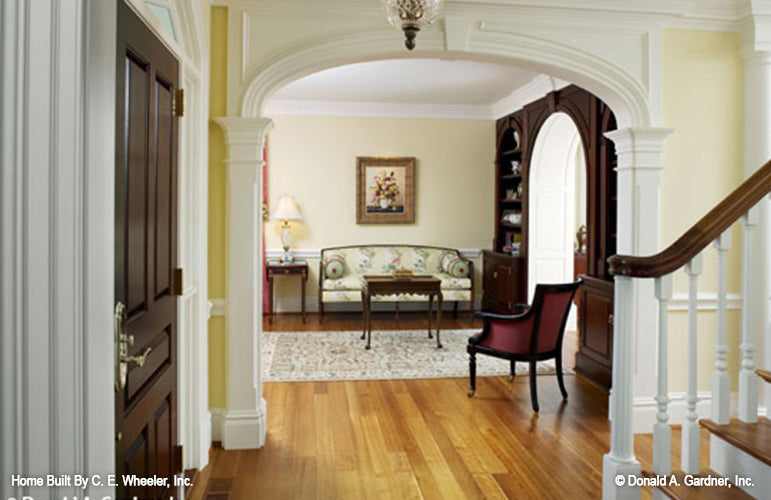 Foyer leading to staircase. The Arbordale plan 452.