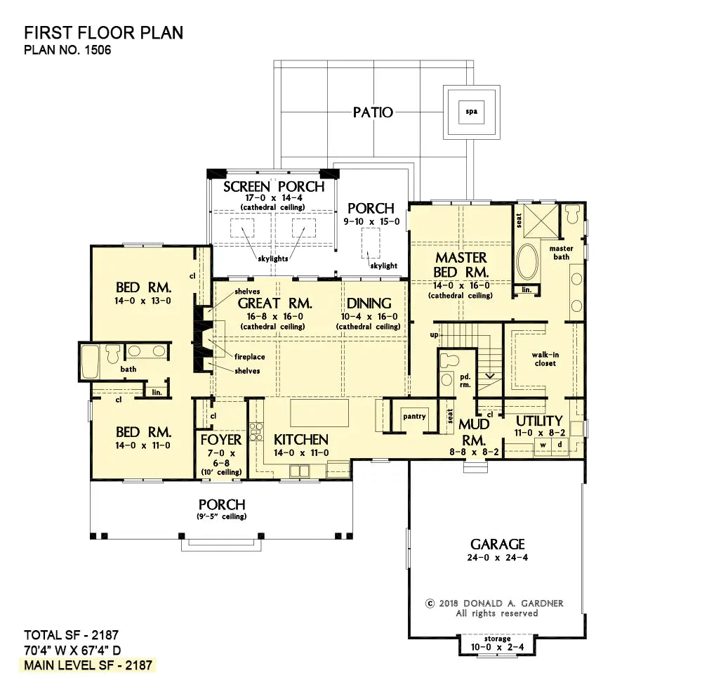 This is the first floor plan image for house plan 1506 The Ashbry