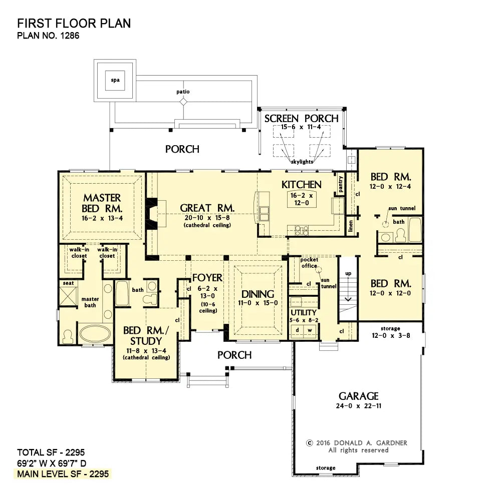 This is the first floor plan image for house plan 1286 The Astaire