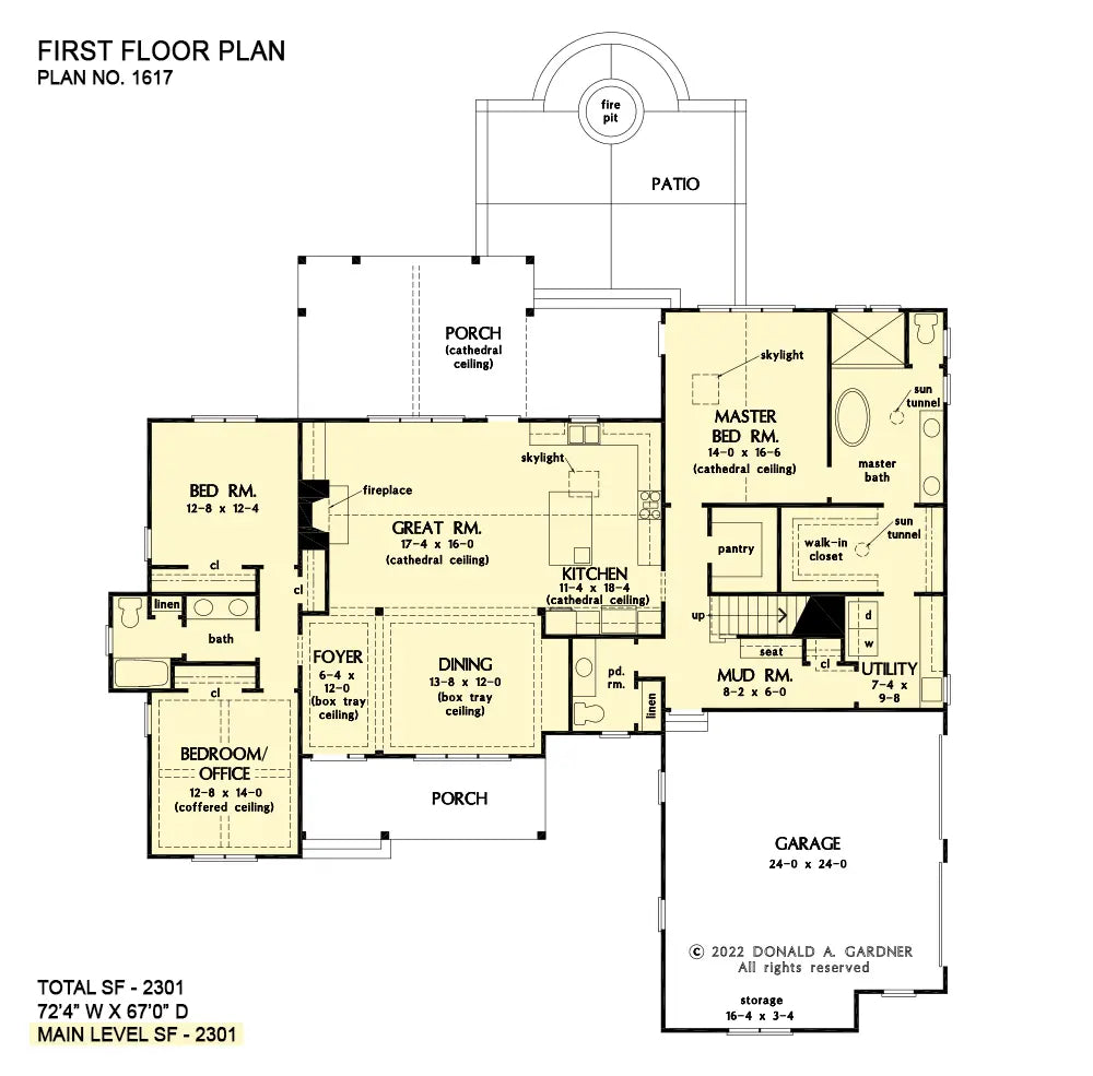 This is the first floor plan image for modern farmhouse house plan 1617 The Audrey