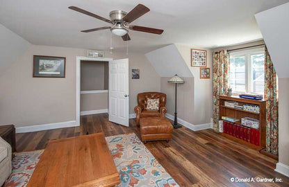 Wood floors in the bonus room. The Avant plan 1346.