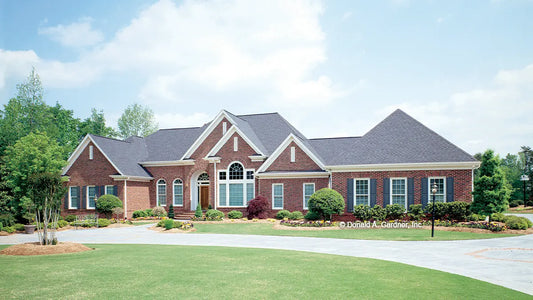 This is a photograph of the front of luxury house plan 482 The Avery as built by a customer