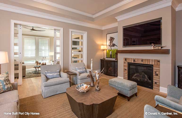 Great room view into the sitting room. The Barlett plan 1372. 