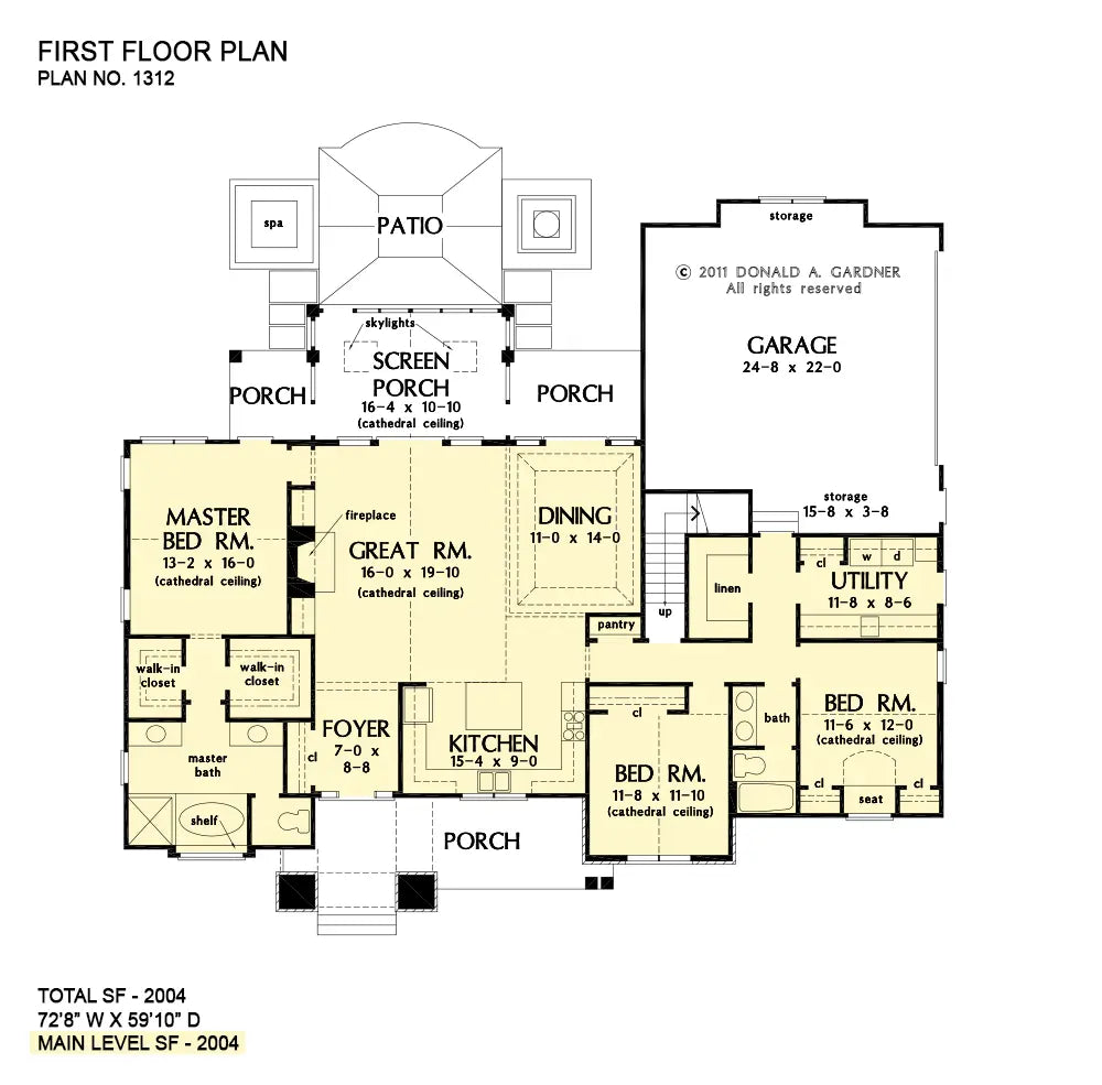 This is the first floor plan image for rustic house plan 1312 The Baskerville