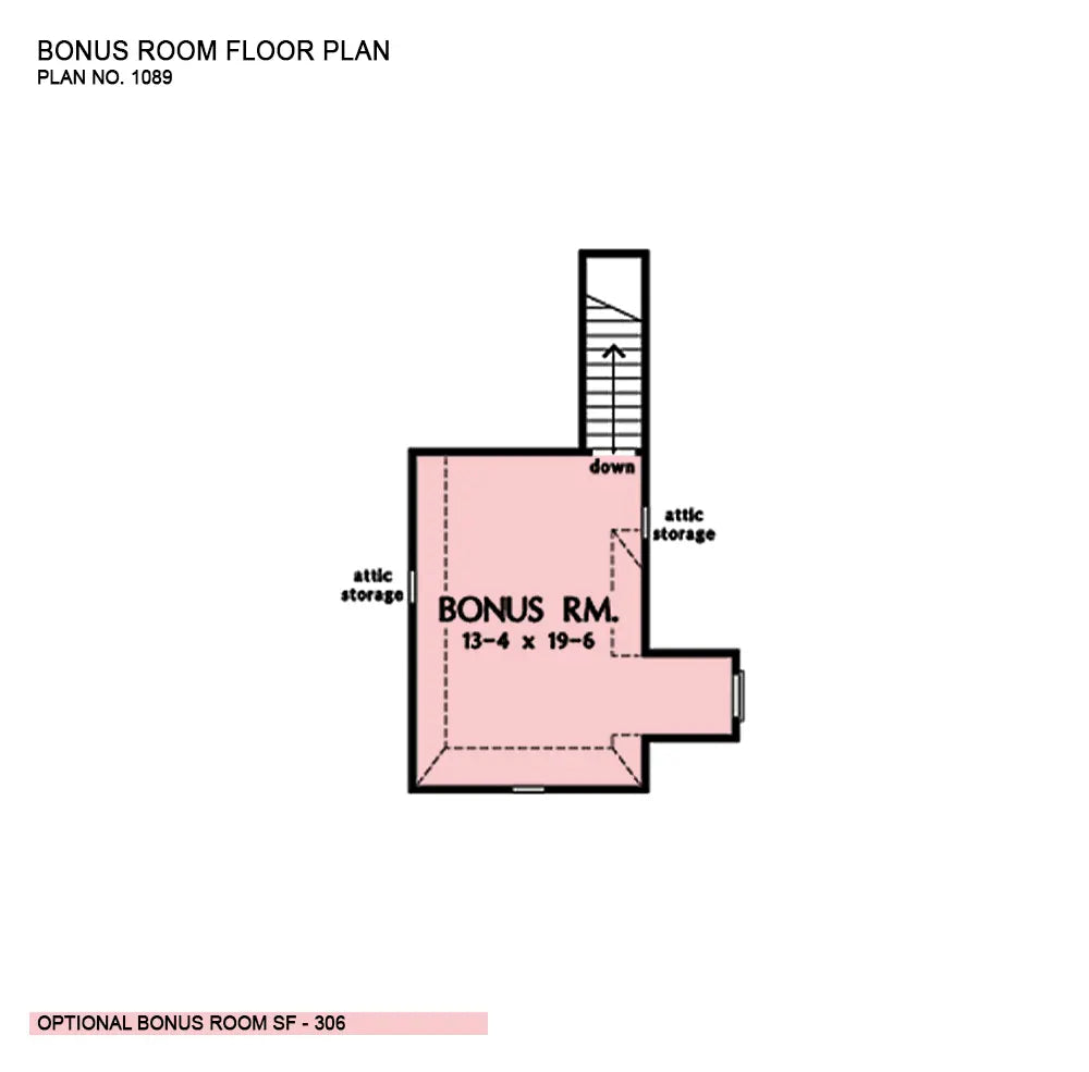 bonus room with dormer window and attic access over the garage