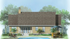 This is an illustration of the rear of simple house plan 839 The Blakely
