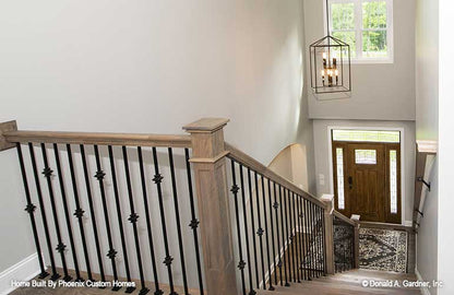 View of the foyer from the top of the stairs. Blarney plan 1424 