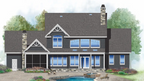 This is an illustration of the rear of luxury house plan 1424 The Blarney