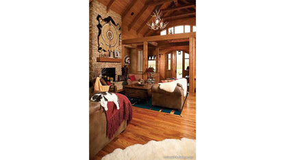 This is a photograph of the great room of craftsman house plan 1130 The Blue Ridge as built by a customer