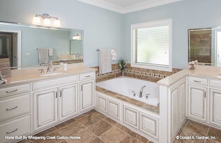 Master bathroom tub shown picture for house plan 1343 The Braxton