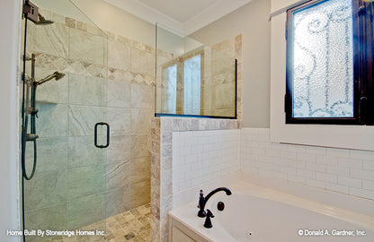 Master bathroom picture for house plan 1340 The Brodie