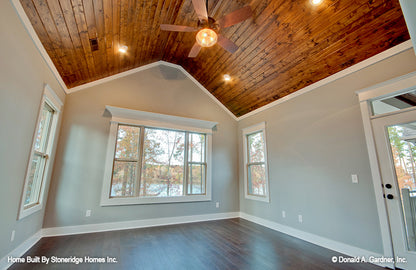 Master bedroom and ceiling picture for house plan 1340 The Brodie