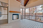 Screen porch with rear view picture for house plan 1340 The Brodie