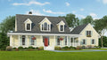 This is an illustration of the front of farmhouse plan 290 The Burgess
