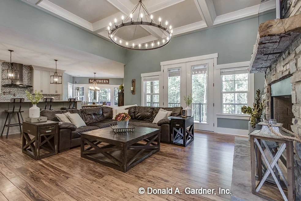 Great room is open to the kitchen and the breakfast nook