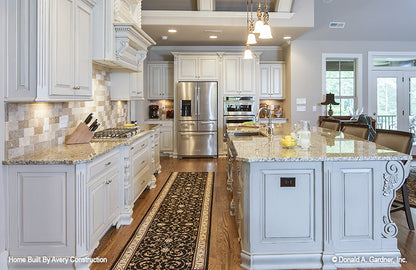 This is a picture of the full kitchen of the traditional house plan 1141 The Calypso