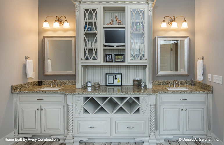 This is a picture of the master bathroom of the traditional house plan 1141 The Calypso