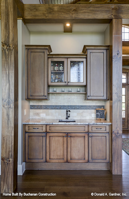 Full view of the wet bar off the Great room. The Cedar Creek plan 959 