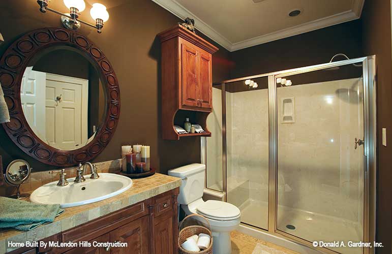 This is a picture of the bathroom for walkout basement house plan 1125 The Cedar Ridge