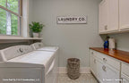 Roomy utility room for one story house plan 1323 The Celeste