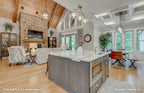 Great room picture showing open floor plan for one story house plan 1323 The Celeste