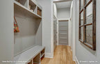 Mud room pictured for one story house plan 1323 The Celeste
