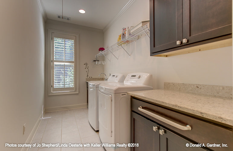 Utility room pictured for Champlain house plan 1284