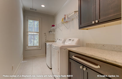 Utility room pictured for Champlain house plan 1284