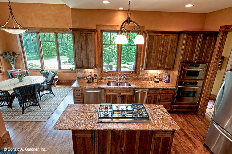 Kitchen sink with a window to view the landscape. The Chanticleer plan 810.