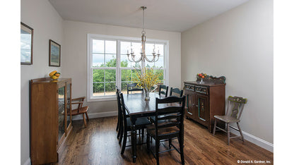 Wood flooring in the breakfast room. The Charlevoix plan 1068,