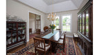 Tray ceiling and chandelier in the dining room. The Charlevoix plan 1068,