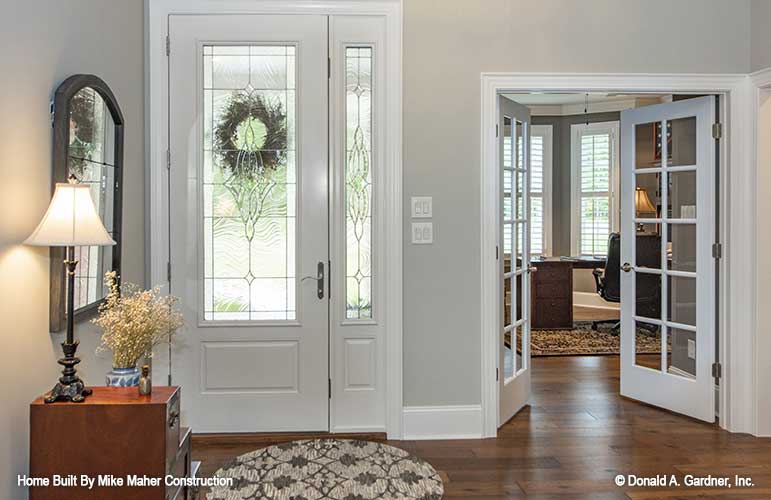 Foyer and study picture for house plan 1322 The Charlton