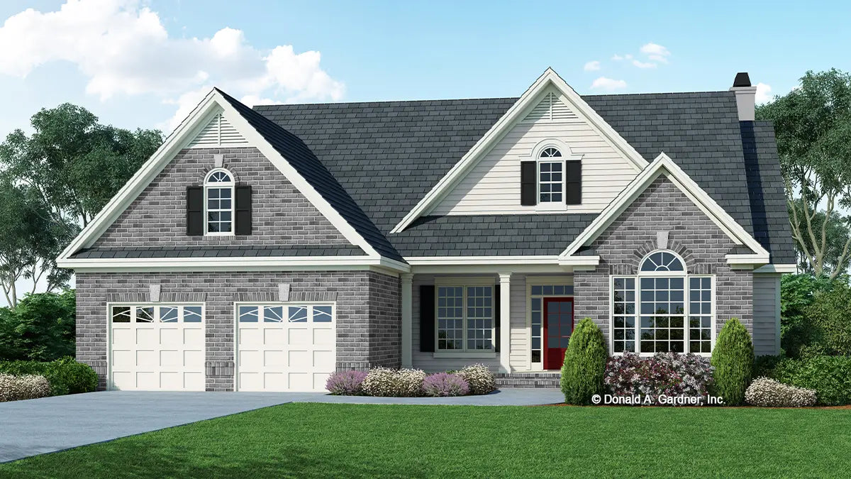 This is an illustration of the front of small house plan 1060 The Cheraw