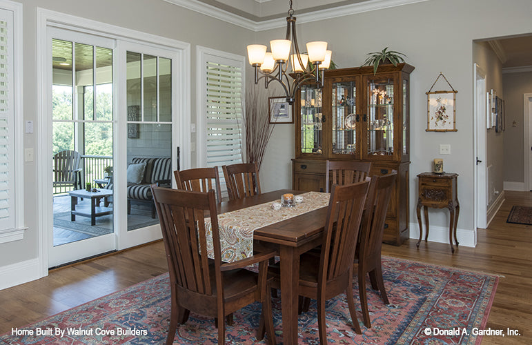 Dining room with rear view for Chesnee house plan 1290