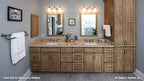 Master bathroom with double sink vanity and closet for Chesnee house plan 1290