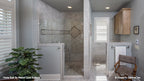 Master bathroom showing shower and toilet room for Chesnee house plan 1290