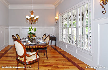 This is a photograph of the dining room of four bedroom house plan 1117 The Clarkson as built by a customer