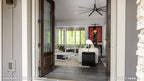 Looking in through the foyer for Craftsman house plan 1272 The Clearlake